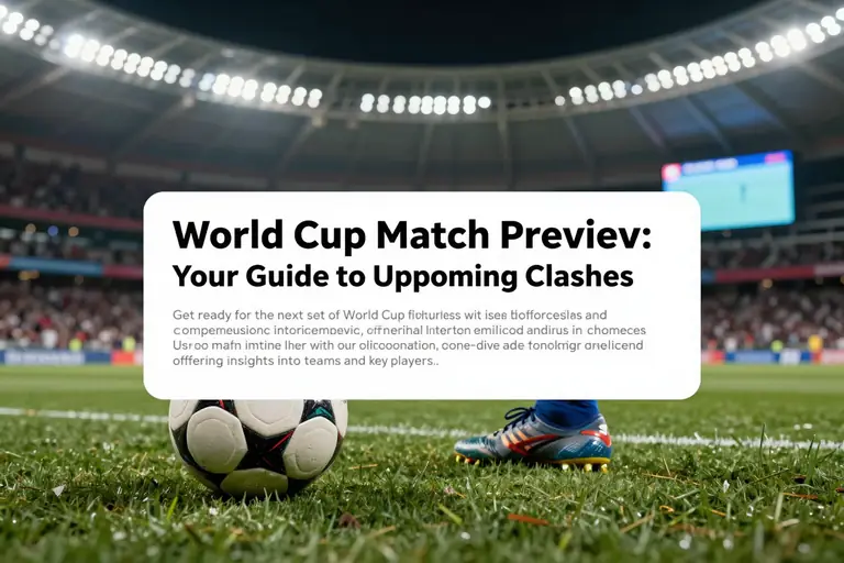 World Cup Match Preview: Your Guide to Upcoming Clashes